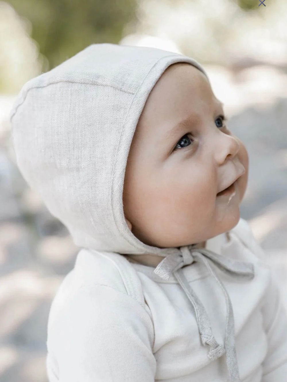 Briar Baby Neutral Linen Bonnet 18–24 Months – New With Tags